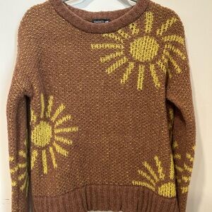 Toad&Co Women's Brown and Yellow Sun Knit Sweater
